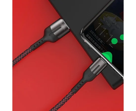 Дата кабель Hoco U68 "Gusto" Type-C 5A (1.2m) Черный