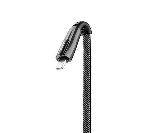Дата кабель Hoco U70 "Splendor" lightning (1.2М) Черно - серый