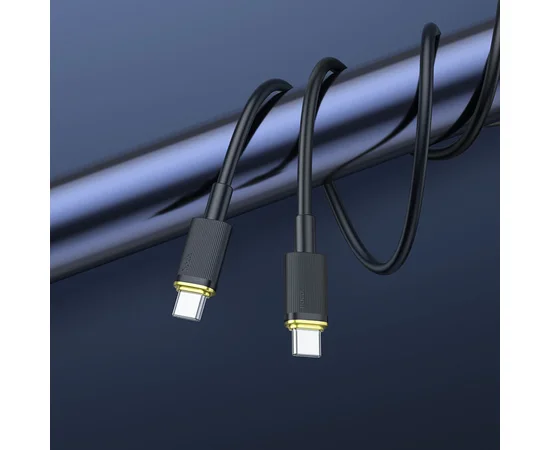 Дата кабель Hoco U109 Type-C to Type-C 100W (1.2m) Black