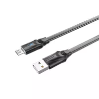 Дата кабель Borofone BU12 Synergy USB to MicroUSB (1.2m) Чорний