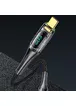 Дата кабель USAMS US-SJ591 Type-C to Type-C PD 100W Transparent Digital Display Cable (2m) Black