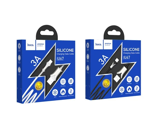Дата кабель Hoco U67 "Soft Silicone" Type-C (1.2m) Белый