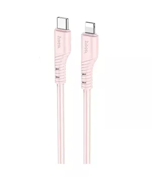 Дата кабель Hoco X97 Crystal color Type-C to Lightning 20W (1m) Light pink