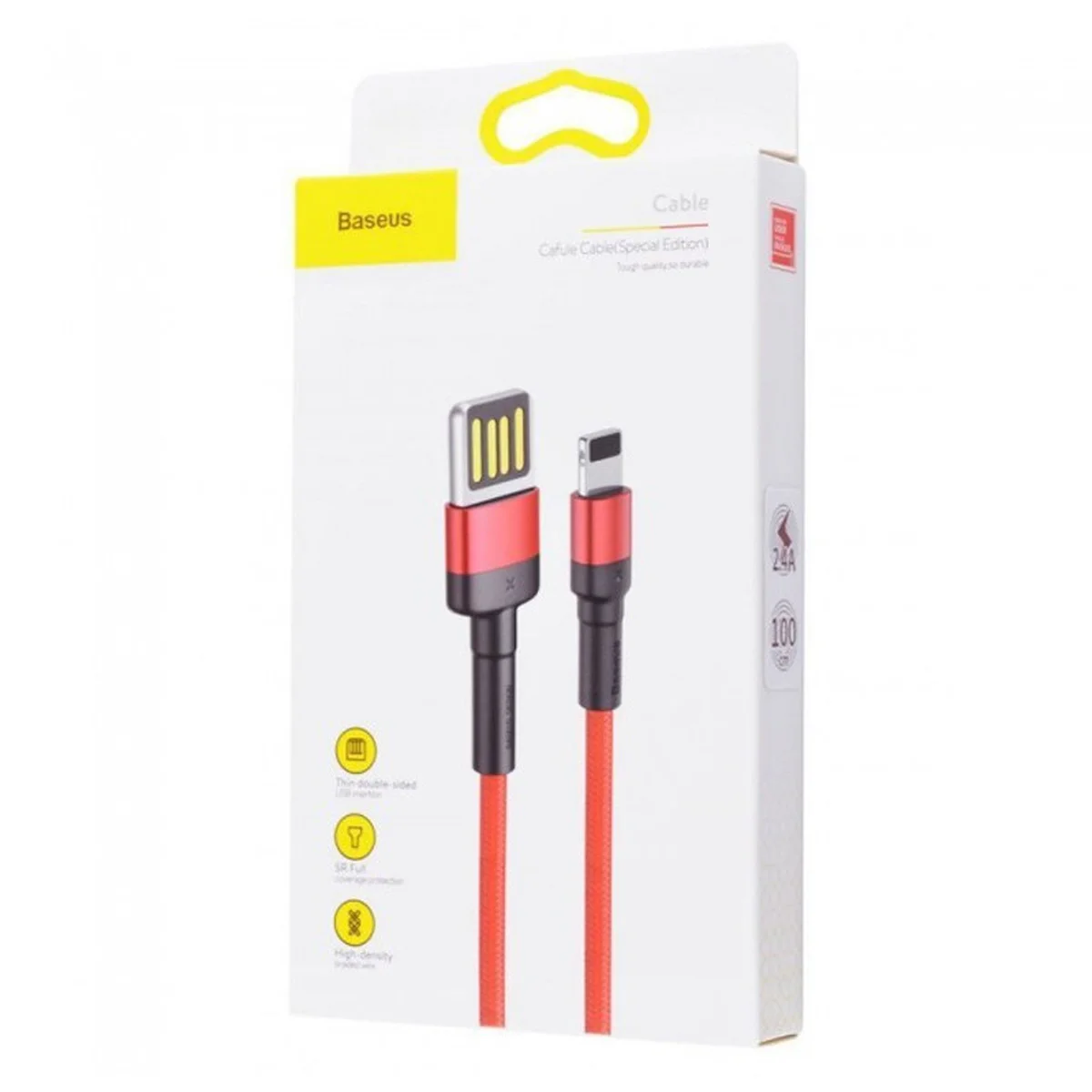 Дата кабель Baseus Cafule Lightning Cable Special Edition 2.4A (1m) (CALKLF-G) Red
