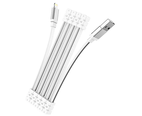 Дата кабель Hoco U103 Magnetic Absorption USB to Lightning (1m) White