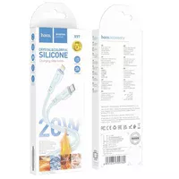 Дата кабель Hoco X97 Crystal color Type-C to Lightning 20W (1m) Light blue