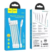Дата кабель Hoco U103 Magnetic Absorption USB to Type-C (1m) White