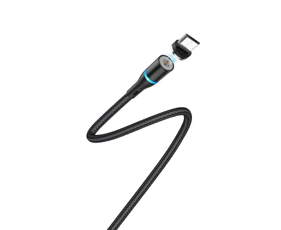 Дата кабель Borofone BU16 Skill magnetic USB to MicroUSB (1.2m) Чорний