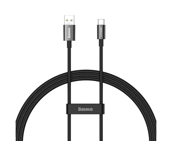 Дата кабель Baseus Superior Series (SUPERVOOC) Fast Charging USB to Type-C 65W 1m (CAYS00090) Black