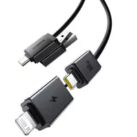 Дата кабель Baseus Versatile Two-for-Two USB/Type-C to Type-C/Lightning 60W (2m) (P10383000) Cluster Black