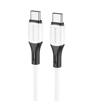 Дата кабель Borofone BX79 Type-C to Type-C 60W (1m) Білий