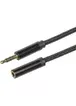 AUX удлинитель ткань металл 2 pin 3м Черный