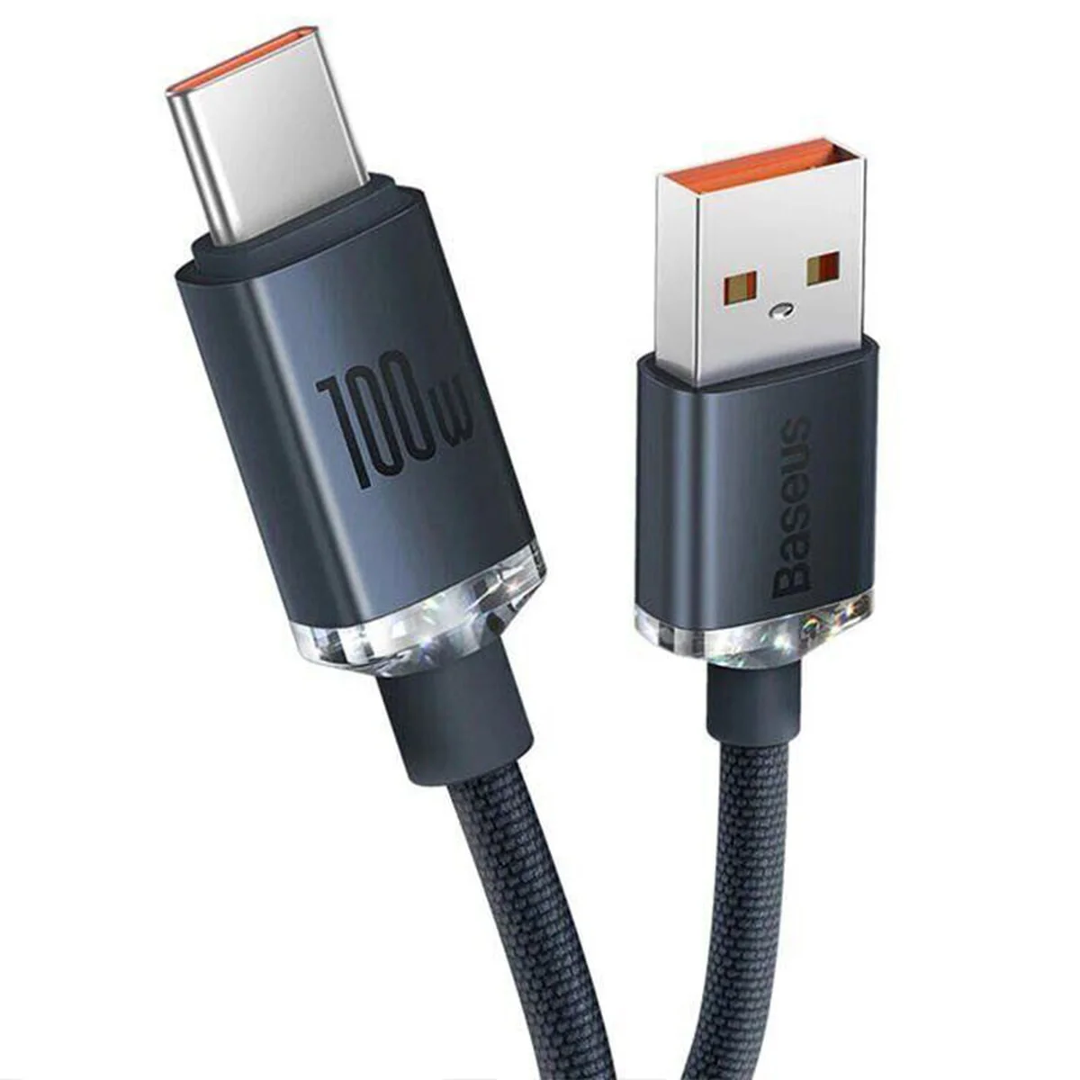 Дата кабель Baseus Crystal Shine Series USB to Type-C 100W (1.2m) (CAJY00040) Black