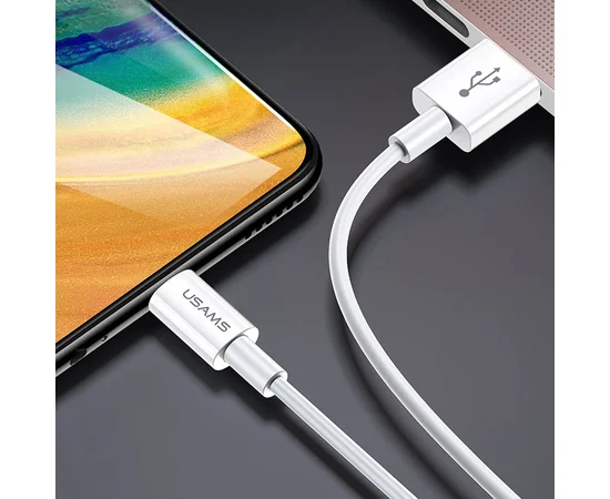 Дата кабель Usams US-SJ408 U44 Fast Charging USB to Type-C 5A (1.2m) Серый
