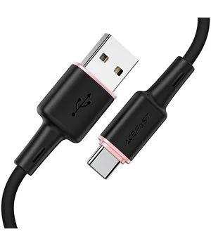 Дата кабель Acefast C2-04 USB-A to USB-C zinc alloy silicone (1m) Black