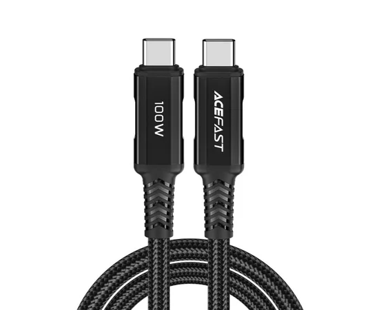 Дата кабель Acefast C4-03 USB-C to USB-C 100W aluminum alloy (1m) Black