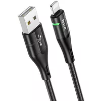 Дата кабель Hoco U93 "Shadow" Lightning (1.2 m) Черный
