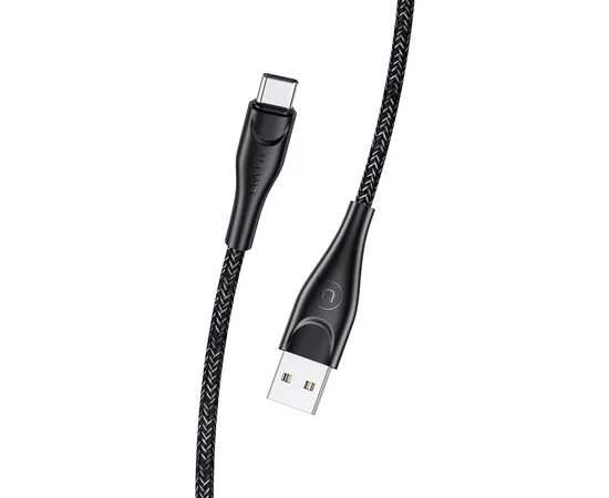 Дата кабель Usams US-SJ398 U41 Type-C Braided Data and Charging Cable 3m Черный