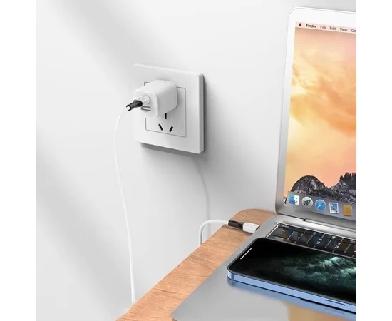 Дата кабель Borofone BX79 Type-C to Type-C 60W (1m) Білий