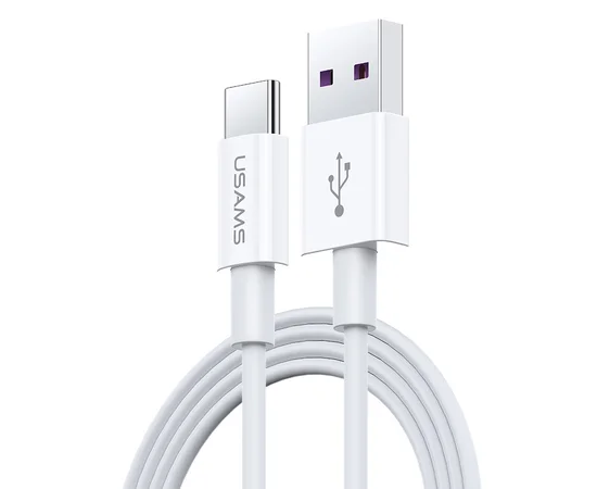 Дата кабель Usams US-SJ408 U44 Fast Charging USB to Type-C 5A (1.2m) Серый