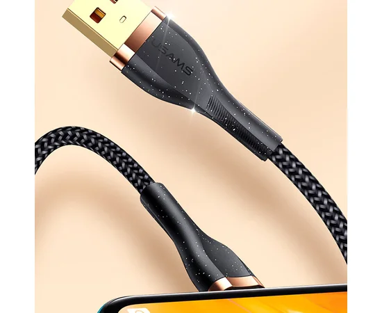 Дата кабель Usams US-SJ488 U64 Aluminum Alloy USB to Type-C 1.2m Черный