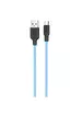 Дата кабель Hoco X21 Plus Silicone MicroUSB Cable (2m) Black / Blue
