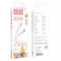 Дата кабель Hoco X97 Crystal color Type-C to Lightning 20W (1m) Light pink