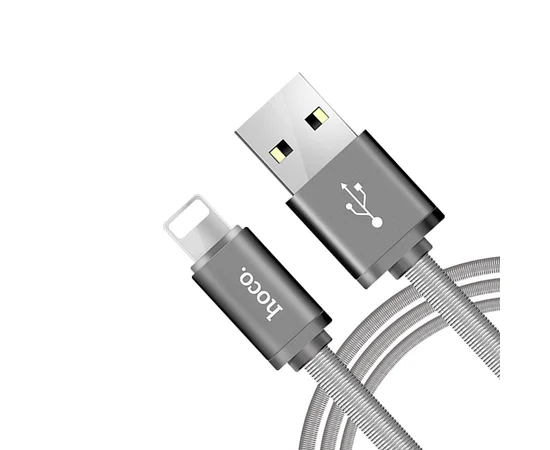 Дата кабель Hoco U5 "Full-Metal" Lightning Cable (1.2m) Сірий