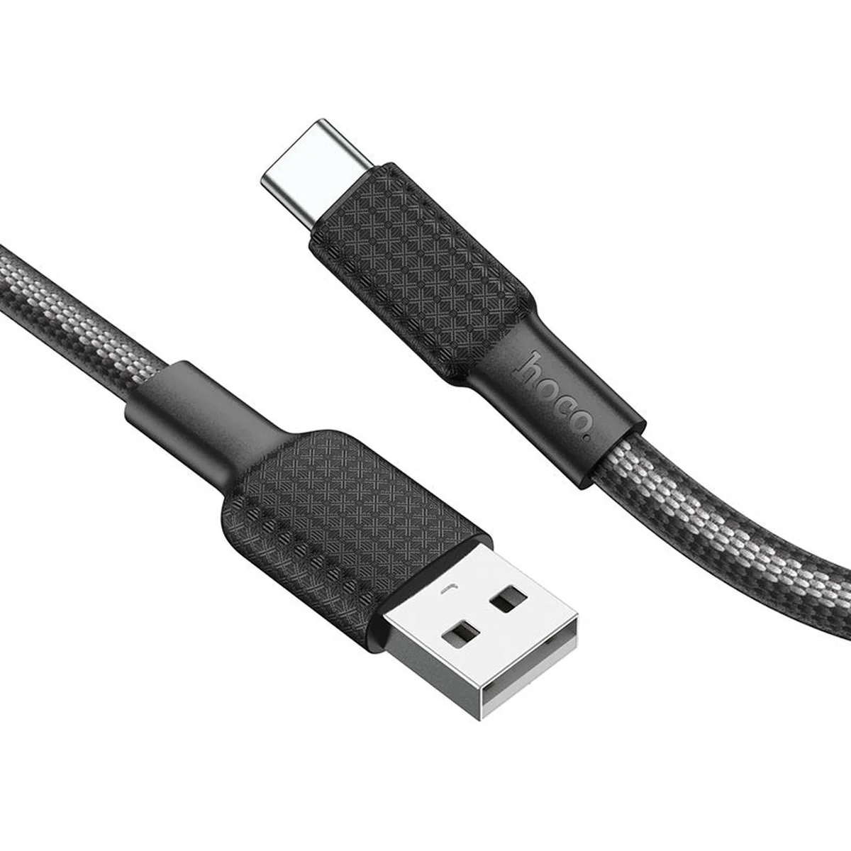 Дата кабель Hoco X69 Jaeger USB to Type-C (1m) Black / White