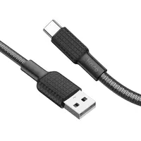 Дата кабель Hoco X69 Jaeger USB to Type-C (1m) Black / White