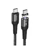 Дата кабель USAMS US-SJ466 U58 Type-C to Type-C 100W PD Fast Charge Magnetic Data Cable (1.5m) Черный