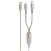 Дата кабель Hoco U139 Type-C to Type-C/Type-C 100W (1.2m) Gold