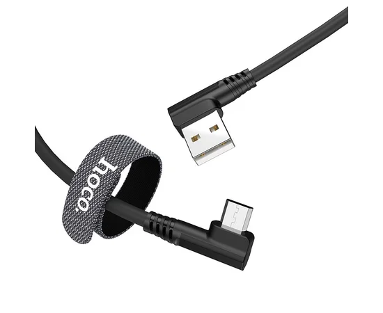 Дата кабель Hoco U83 "Puissant Silicone" MicroUSB (1.2 m) Чорний