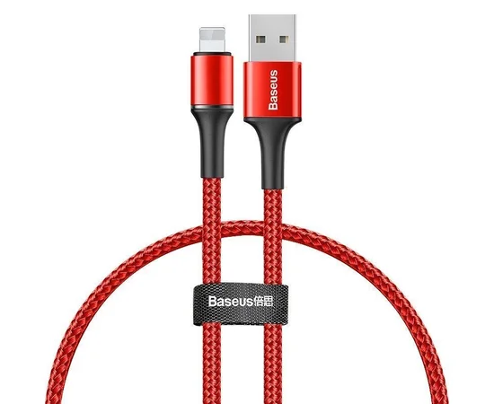 Дата кабель Baseus Halo Data Lightning 2.4A (1m) Red
