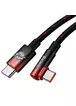 Дата кабель Baseus MVP 2 Elbow-shaped Type-C to Type-C 100W (1m) (CAVP000620) Black / Red