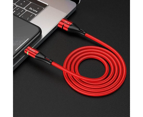 Дата кабель Hoco U93 "Shadow" Lightning (1.2 m) Красный