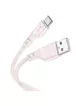 Дата кабель Hoco X97 Crystal color USB to Type-C (1m) Light pink