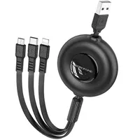 Дата кабель Borofone BX74 USB to 3in1 (1m) Black