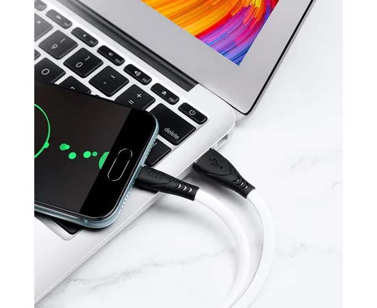 Дата кабель Hoco X42 "Soft Silicone" USB to MicroUSB (1m) Белый
