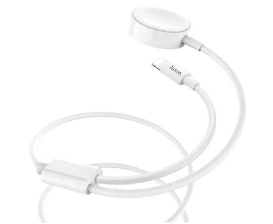 Дата кабель Hoco U69 2in1 lightning + зарядний пристрій для Apple Watch (1.2м) Білий