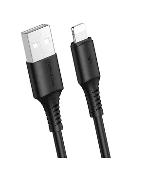 Дата кабель Borofone BX47 Coolway USB to Lightning (1m) Чорний