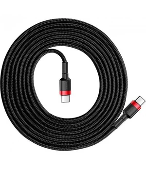 Дата кабель Baseus Cafule Type-C to Type-C Cable PD 2.0 60W (2m) (CATKLF-H) Черный / Красный