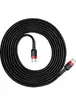 Дата кабель Baseus Cafule Type-C to Type-C Cable PD 2.0 60W (2m) (CATKLF-H) Черный / Красный