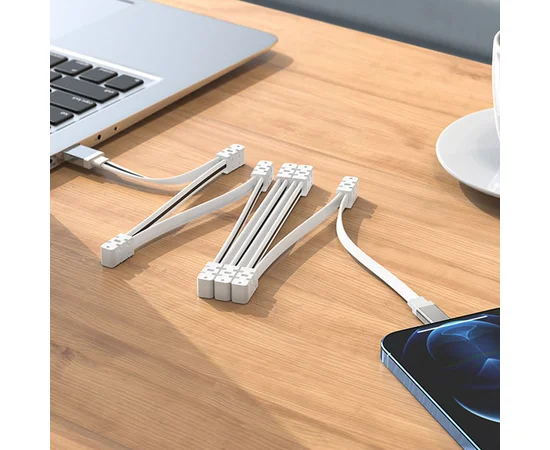 Дата кабель Hoco U103 Magnetic Absorption USB to Lightning (1m) White