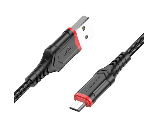 Дата кабель Borofone BX67 USB to MicroUSB (1m) Черный