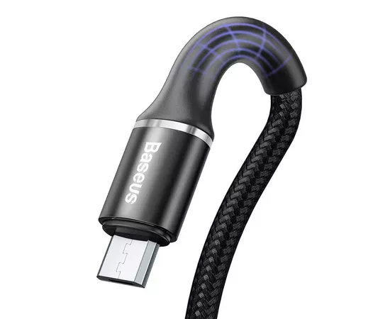 Дата кабель Baseus Halo Data Micro USB Cable 3A (0.25m) Черный