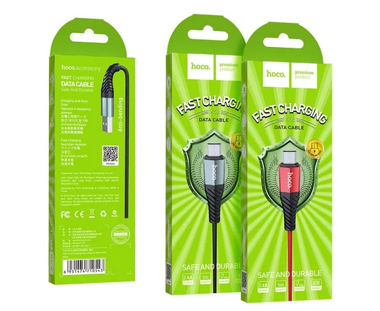 Дата кабель Hoco X38 Cool MicroUSB (1m) Черный