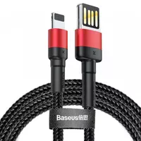 Дата кабель Baseus Cafule Lightning Cable Special Edition 2.4A (1m) (CALKLF) Черный / Красный