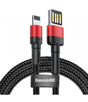 Дата кабель Baseus Cafule Lightning Cable Special Edition 2.4A (1m) (CALKLF) Чорний / Червоний
