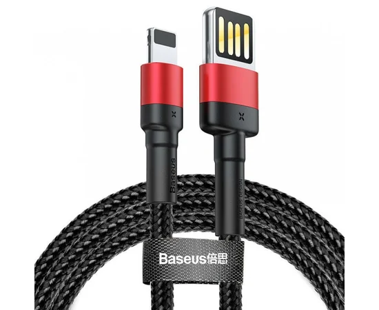 Дата кабель Baseus Cafule Lightning Cable Special Edition 2.4A (1m) (CALKLF) Чорний / Червоний